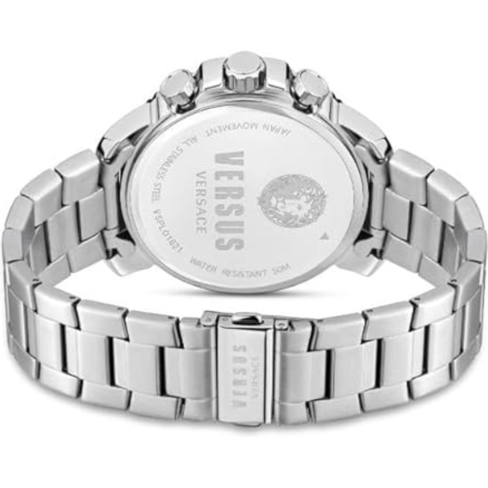 Orologio Uomo Multifunzione VERSUS VERSACE VSPLO1621 Cinturino in Acciaio Fondo Blu Versus Versace