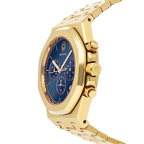 DONOVAL Orologio al quarzo - 41 mm - CHRONO - COLLEZIONE OTTO - ORO (ORO/BLU) Dupersclub