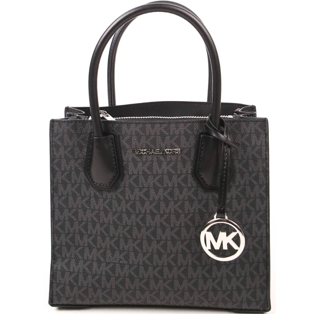 Michael Kors Mercer Medium Black Signature Leather Messenger Cro 35T1SM9M2B Michael Kors