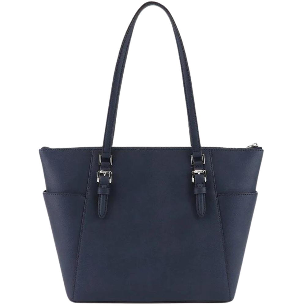 Michael Kors Charlotte Tote 35F0SCFT3L Navy With Silver Hardware Michael Kors