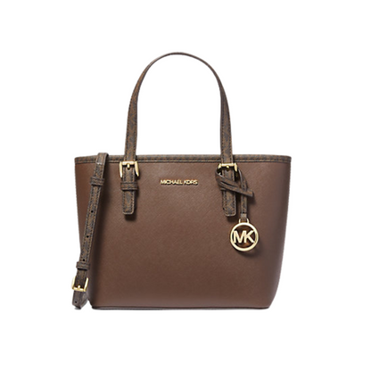 MICHAEL KORS CHARLOTTE SIGNATURE LEATHER LARGE TOP ZIP TOTE HAND Michael Kors