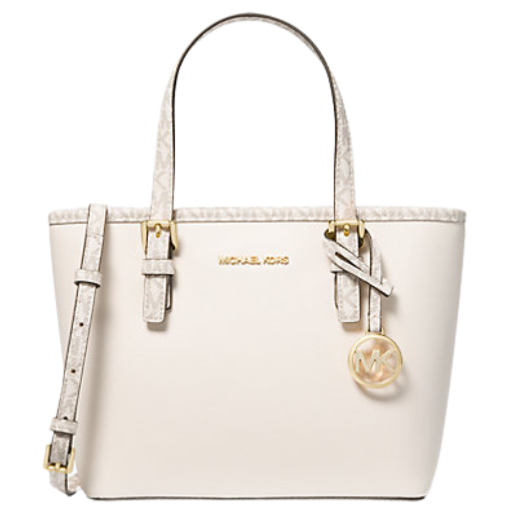 Michael Kors Jet Set Light Cream Leather XS Carryall Top Zip Tot 35H3GTVT0L-2 Michael Kors