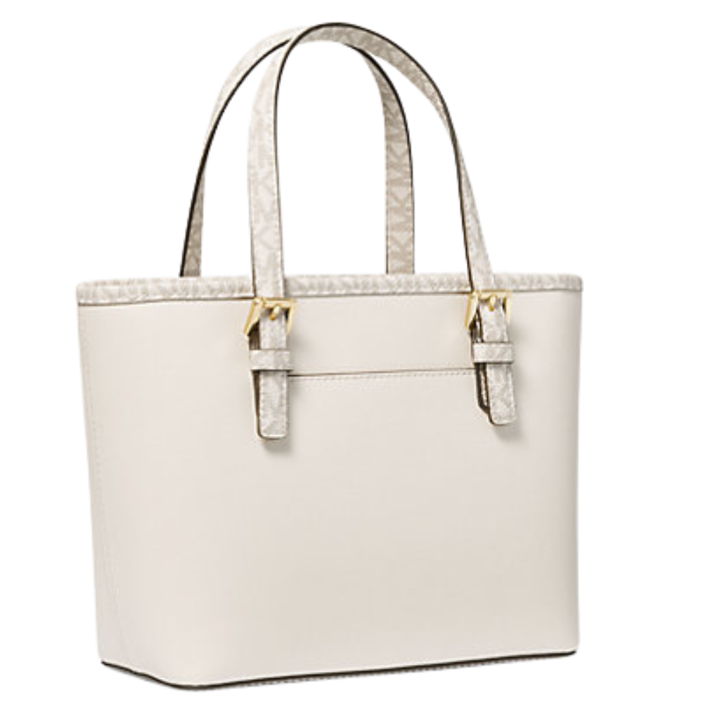 Michael Kors Jet Set Light Cream Leather XS Carryall Top Zip Tot 35H3GTVT0L-2 Michael Kors