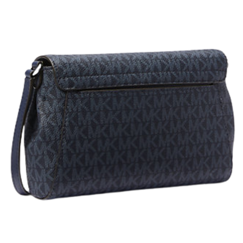 Michael Kors Jet Set Medium Navy Blue PVC Convertible Pouchette 35R4STTC6B Michael Kors