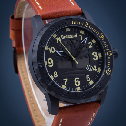 Timberland Orologio Analogico Quarzo Uomo con Cinturino in Pelle TBL.15473JLB/02 Timberland