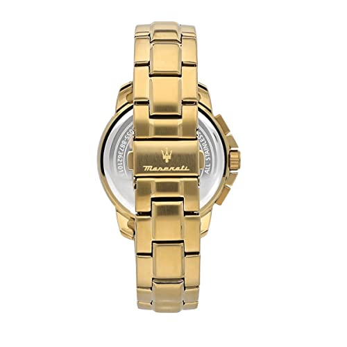 Maserati Orologio da uomo, Collezione Successo, cronografo, in acciaio e PVD oro giallo - R8873621013 Dupersclub