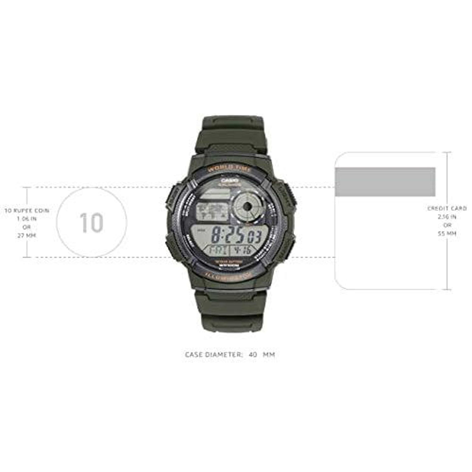 CASIO - Sveglia con movimento al quarzo giapponese, per uomo, Ae-1000W-3Avdf, diametro: 119 mm Dupersclub