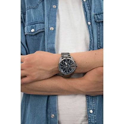 Diesel Orologio Mega Chief da uomo, movimento cronografo, cassa in acciaio inossidabile da 51 mm con bracciale in acciaio inossidabile, DZ4329 Dupersclub