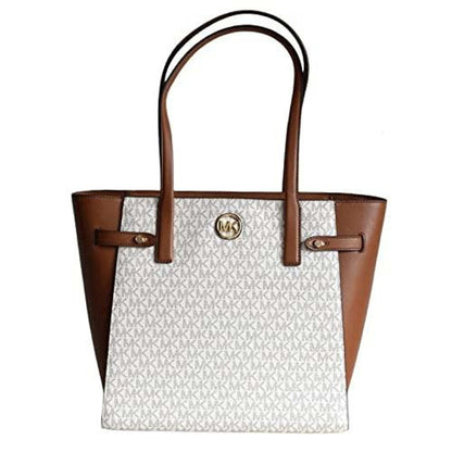 Michael Kors Carmen - Borsa a tracolla grande con zip, Vaniglia, Large Dupersclub