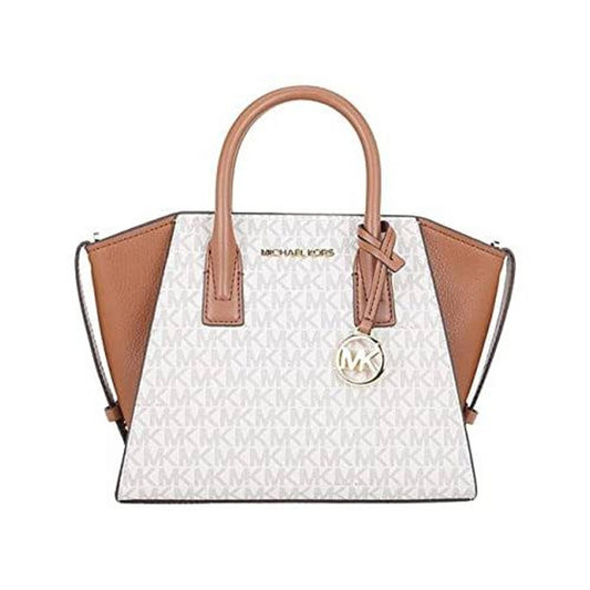 Michael Kors Avril - Borsa a tracolla con zip piccola in PVC vaniglia, PVC vaniglia. Dupersclub