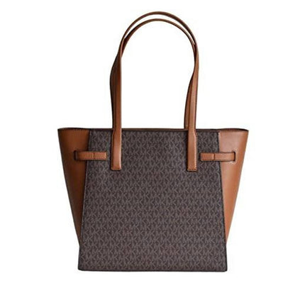 Michael Kors Carmen - Borsa a tracolla grande con zip, marrone, Large Dupersclub