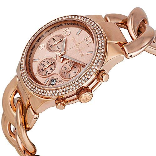 Michael Kors Women's Runway Rose Gold-Tone Watch MK3247 Dupersclub