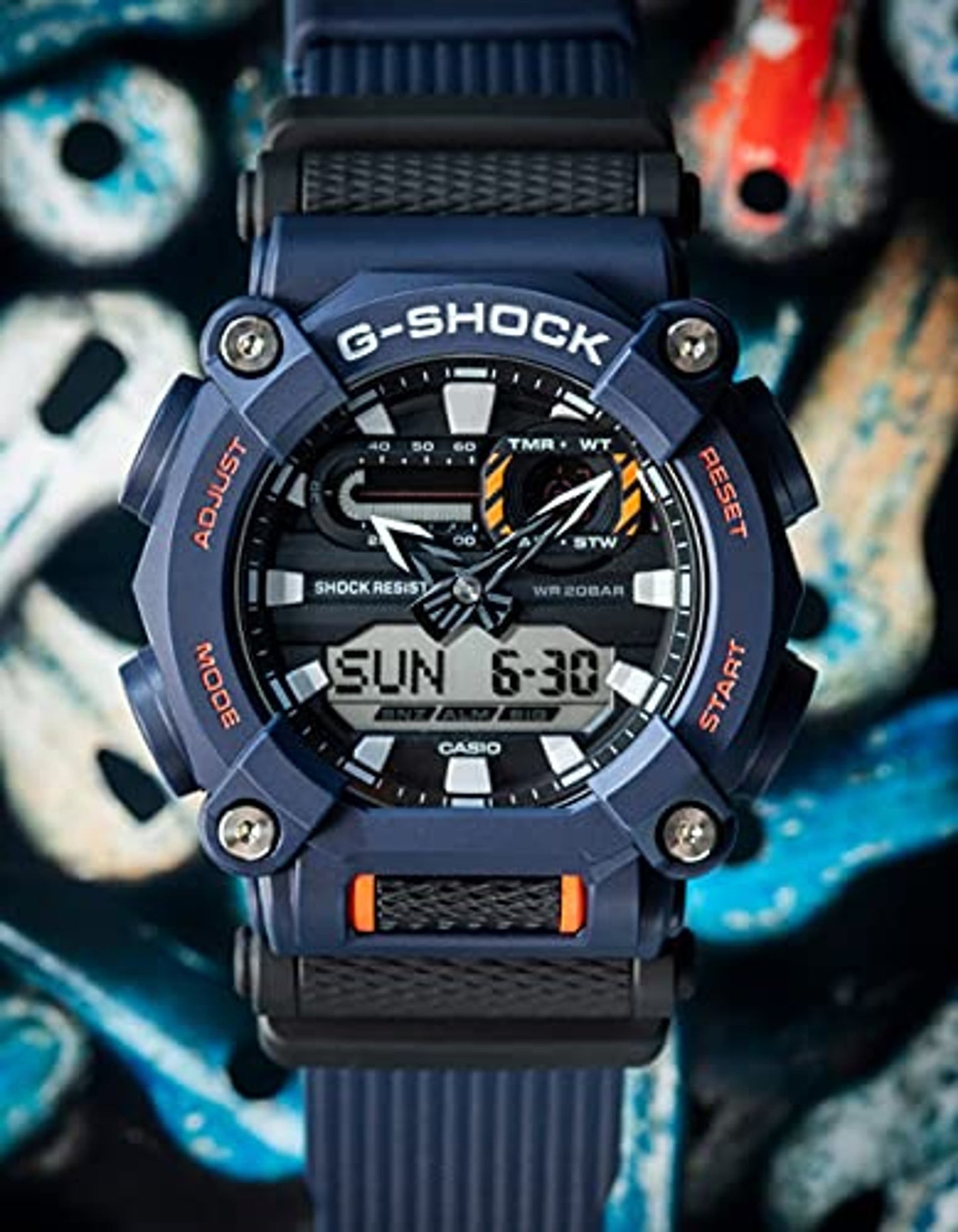 Casio G-Shock GA900-2A - Orologio analogico digitale blu resistente Dupersclub